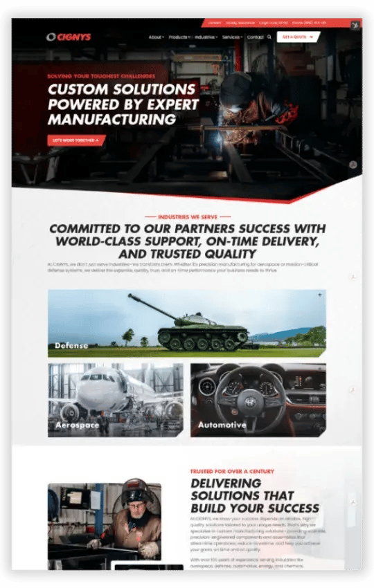 CIGNYS Website Example V4