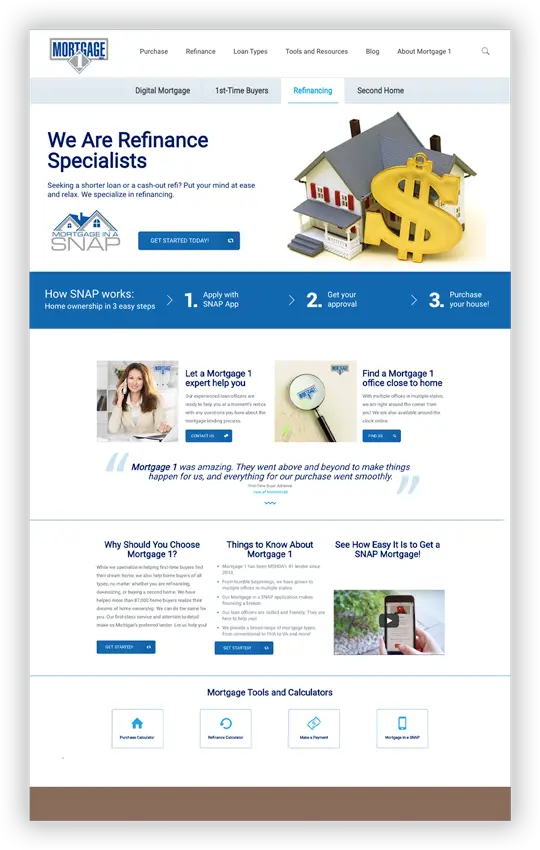 Mortgage 1 Website
