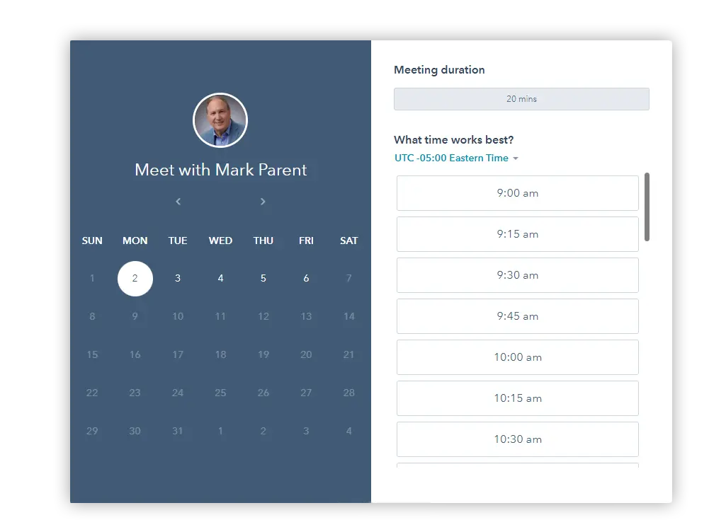 meeting calendar darkened